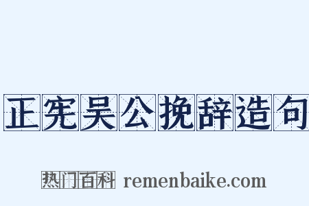 正宪吴公挽辞造句是什么意思的图片